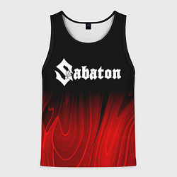 Мужская майка без рукавов Sabaton red plasma