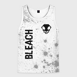 Майка-безрукавка мужская Bleach glitch на светлом фоне: надпись, символ, цвет: 3D-белый