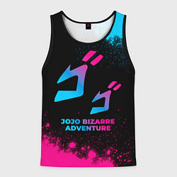 Майка-безрукавка мужская JoJo Bizarre Adventure - neon gradient, цвет: 3D-черный