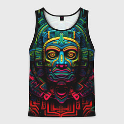 Майка-безрукавка мужская Ацтекские Боги, цвет: 3D-черный