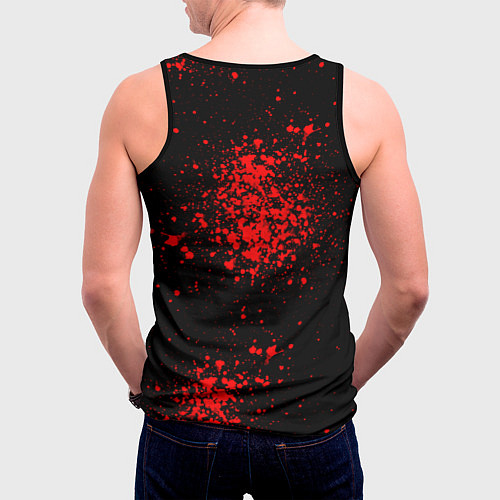 Мужская майка без рукавов Призрак цусимы - самурай / 3D-Черный – фото 4