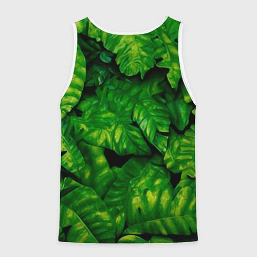 Мужская майка без рукавов Маленькая обезьянка в листьях / 3D-Белый – фото 2