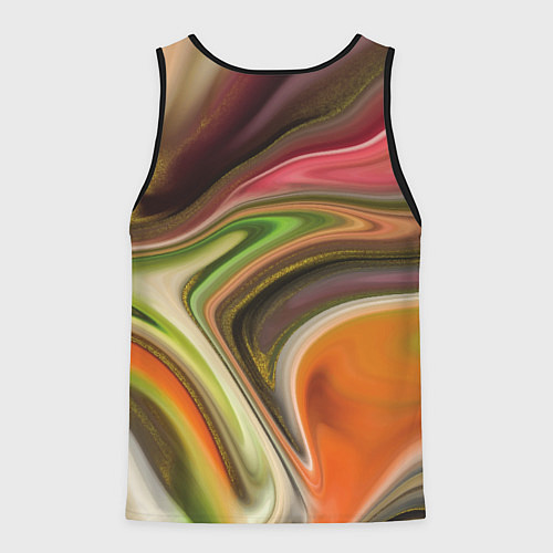 Мужская майка без рукавов Waves colors / 3D-Черный – фото 2