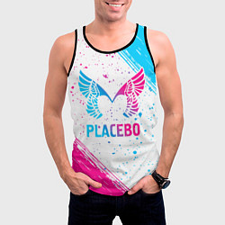 Майка-безрукавка мужская Placebo neon gradient style, цвет: 3D-черный — фото 2
