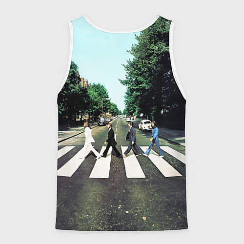 Мужская майка без рукавов The Beatles альбом Abbey Road / 3D-Белый – фото 2