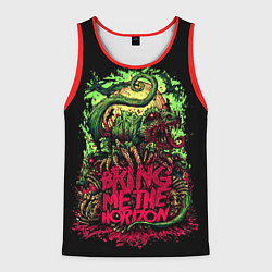 Майка-безрукавка мужская Bring me the horizon dinosaurs, цвет: 3D-красный