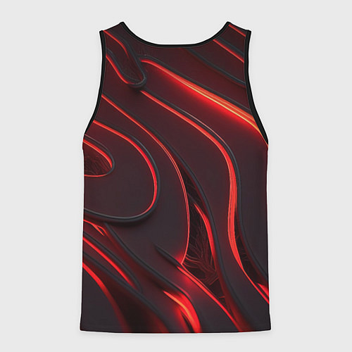 Мужская майка без рукавов CSGO red abstract / 3D-Черный – фото 2