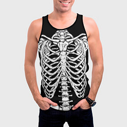 Майка-безрукавка мужская Skeleton ribs, цвет: 3D-черный — фото 2