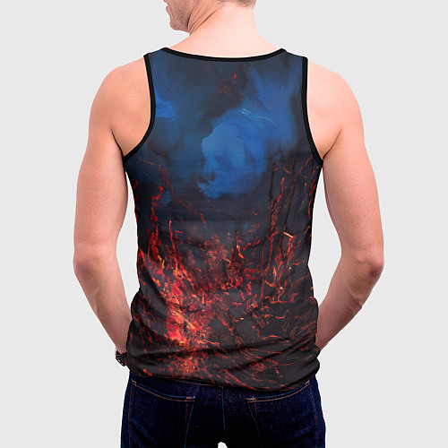 Мужская майка без рукавов Sodom Cod red / 3D-Черный – фото 4
