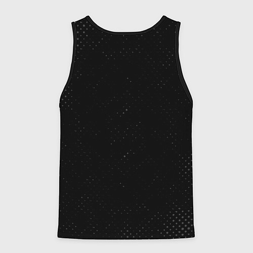 Мужская майка без рукавов Slipknot glitch на темном фоне / 3D-Черный – фото 2