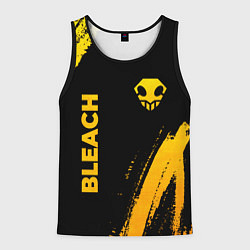 Майка-безрукавка мужская Bleach - gold gradient: надпись, символ, цвет: 3D-черный