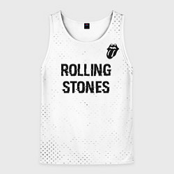 Мужская майка без рукавов Rolling Stones glitch на светлом фоне: символ свер