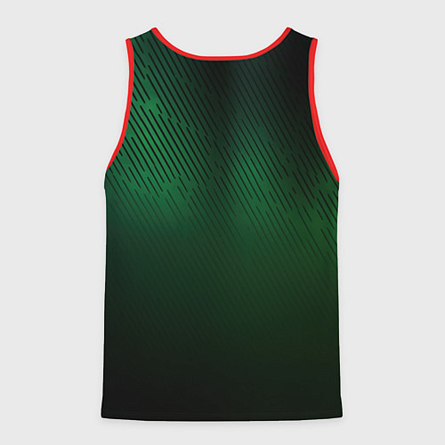 Мужская майка без рукавов CSGO green logo / 3D-Красный – фото 2