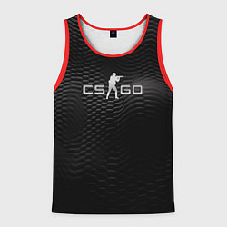Майка-безрукавка мужская CS GO silver logo, цвет: 3D-красный