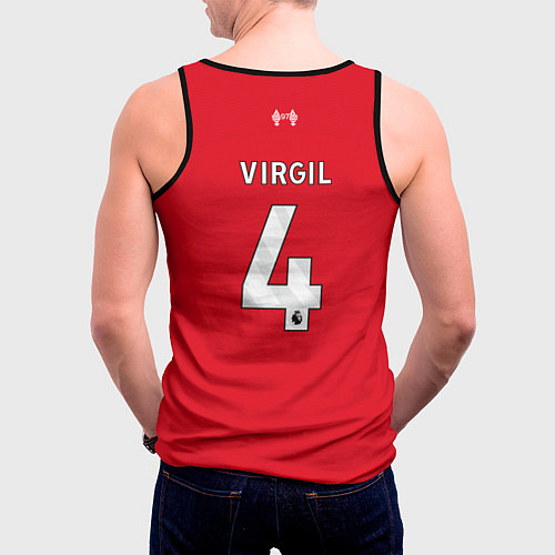 Мужская майка без рукавов Вирджил ван Дейк Ливерпуль форма 2324 домашняя / 3D-Черный – фото 4