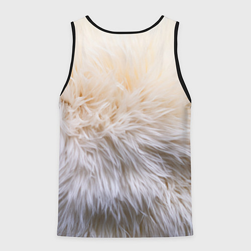 Мужская майка без рукавов Ленивец в меху / 3D-Черный – фото 2