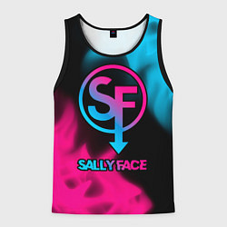 Майка-безрукавка мужская Sally Face - neon gradient, цвет: 3D-черный