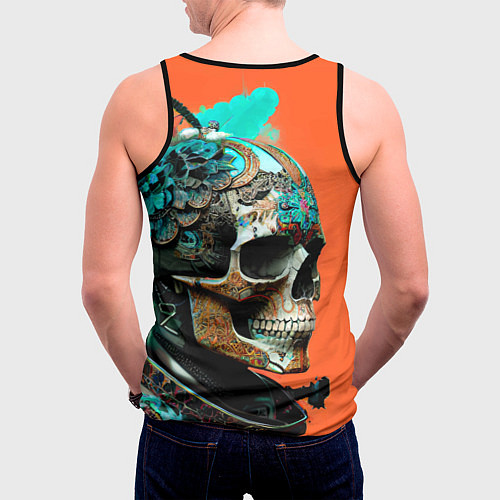 Мужская майка без рукавов Art skull - irezumi - Japan / 3D-Черный – фото 4