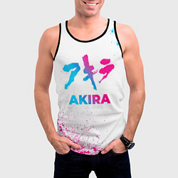 Майка-безрукавка мужская Akira neon gradient style, цвет: 3D-черный — фото 2