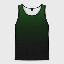 Майка-безрукавка мужская Градиент чёрно-зеленый, цвет: 3D-черный