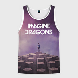 Майка-безрукавка мужская Imagine Dragons обложка альбома Night Visions, цвет: 3D-белый