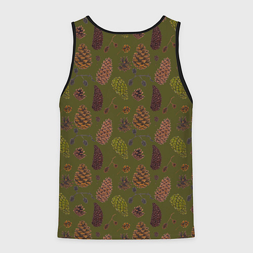 Мужская майка без рукавов Шишки разные / 3D-Черный – фото 2