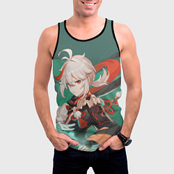 Майка-безрукавка мужская Kaedehara Kazuha Genshin Impact, цвет: 3D-черный — фото 2