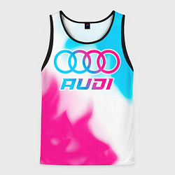 Мужская майка без рукавов Audi neon gradient style