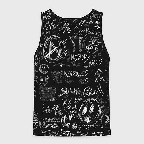 Мужская майка без рукавов Токийский гуль - Dead inside mood / 3D-Черный – фото 2
