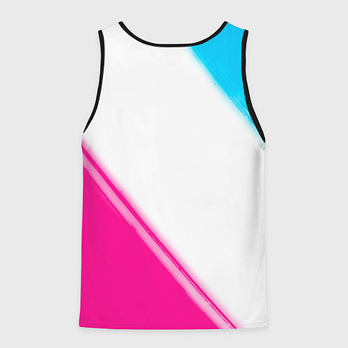 Мужская майка без рукавов Black Clover neon gradient style: надпись, символ / 3D-Черный – фото 2