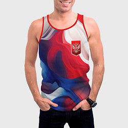 Майка-безрукавка мужская Красный герб России, цвет: 3D-красный — фото 2