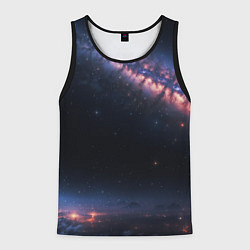 Майка-безрукавка мужская Млечный путь в звездном небе, цвет: 3D-черный
