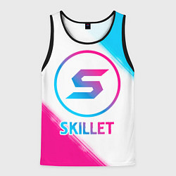 Мужская майка без рукавов Skillet neon gradient style