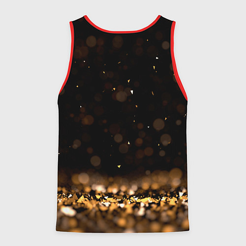 Мужская майка без рукавов Baldurs Gate 3 logo dark gold logo / 3D-Красный – фото 2