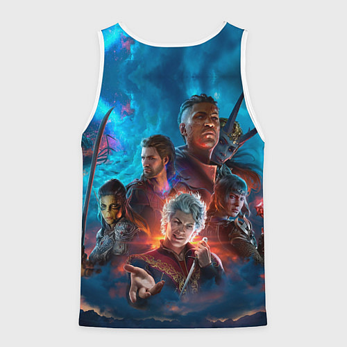 Мужская майка без рукавов Baldurs Gate 3 персонажи / 3D-Белый – фото 2