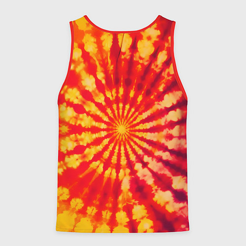 Мужская майка без рукавов Тай дай солнце / 3D-Красный – фото 2