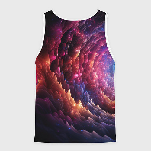 Мужская майка без рукавов Звездная космическая спираль / 3D-Белый – фото 2