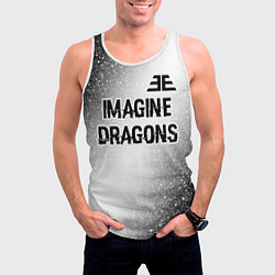 Майка-безрукавка мужская Imagine Dragons glitch на светлом фоне: символ све, цвет: 3D-белый — фото 2