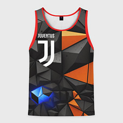 Майка-безрукавка мужская Juventus orange black style, цвет: 3D-красный
