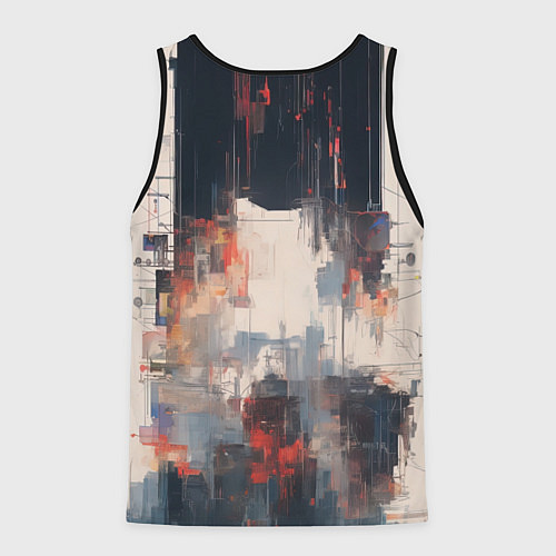 Мужская майка без рукавов Милая девушка в информационном потоке / 3D-Черный – фото 2