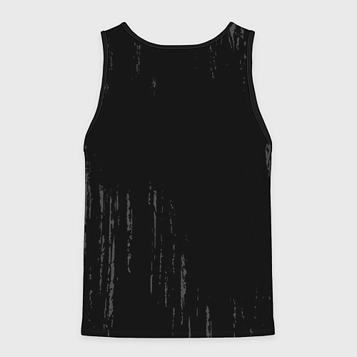 Мужская майка без рукавов Gears of War glitch на темном фоне: надпись, симво / 3D-Черный – фото 2