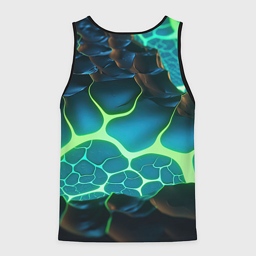 Мужская майка без рукавов CSGO разлом неоновых плит / 3D-Черный – фото 2