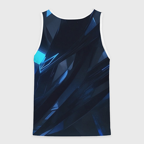 Мужская майка без рукавов Синяя безгранность / 3D-Белый – фото 2