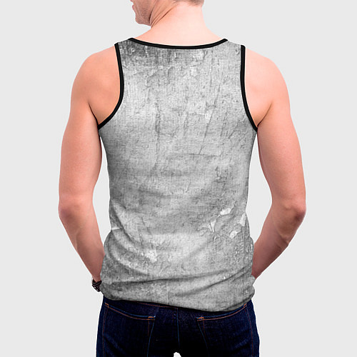 Мужская майка без рукавов F*ck you you F*cking F*ck на стене / 3D-Черный – фото 4