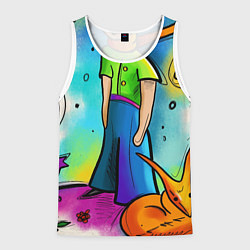 Майка-безрукавка мужская Le Petit Prince, цвет: 3D-белый