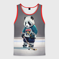 Майка-безрукавка мужская Panda striker of the Florida Panthers, цвет: 3D-красный