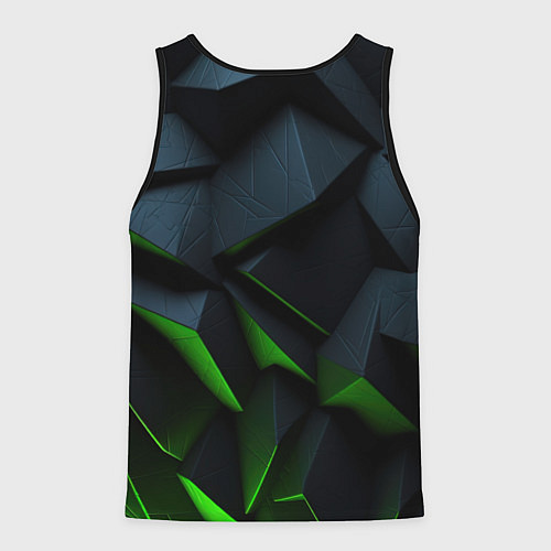 Мужская майка без рукавов Juventus black green logo / 3D-Черный – фото 2