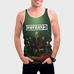 Майка-безрукавка мужская Грабители Payday 3, цвет: 3D-белый — фото 2