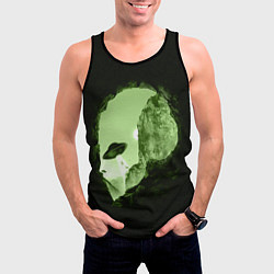 Майка-безрукавка мужская Пещера в форме головы пришельца, цвет: 3D-черный — фото 2