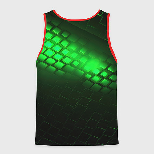 Мужская майка без рукавов Juventus green logo neon / 3D-Красный – фото 2